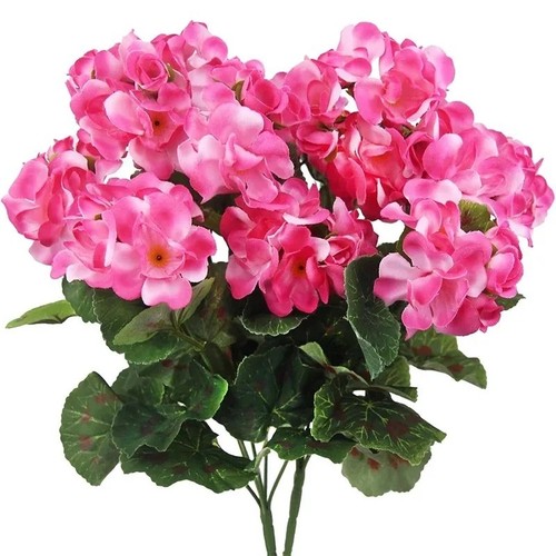 14in artificial geraniums - 14in, red