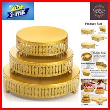 Elegant Gold Metal Round Cake