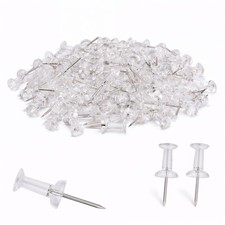 Clear Push Pins 100pcs Thumb