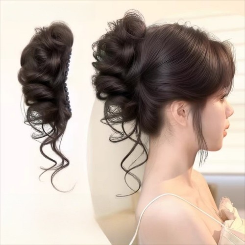 Synthetic bun head wig - synthetic,