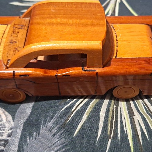 Vintage wooden 1957 chevy - wooden, bel