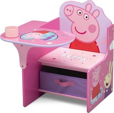Multicolor Peppa Pig Chair Desk w/ Storage Bin for Children
