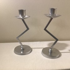 Pair of Art Deco Chrome Zig