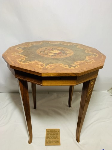 Vtg sorrento inlaid table - vtg,