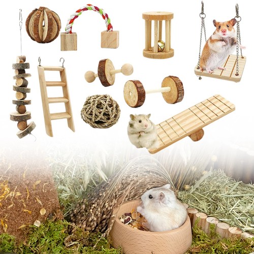10x wooden hamster chew - 10x,