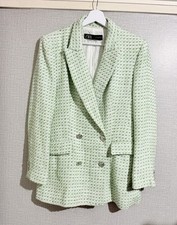 ZARA White&Green Tweed