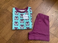 Maxomorra SS PJs - Purple Pansy print - Size 110/116cm (5-6 years)