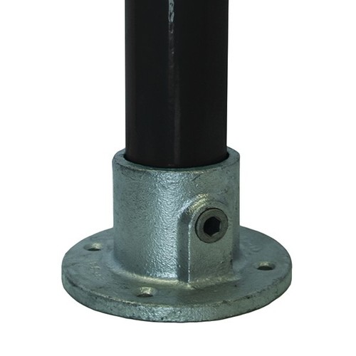 Wall flange key clamp - flange, handrail