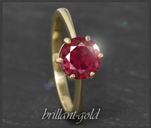 Gold ring from - 585, yellow