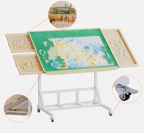 Portable jigsaw puzzle - jigsaw, table