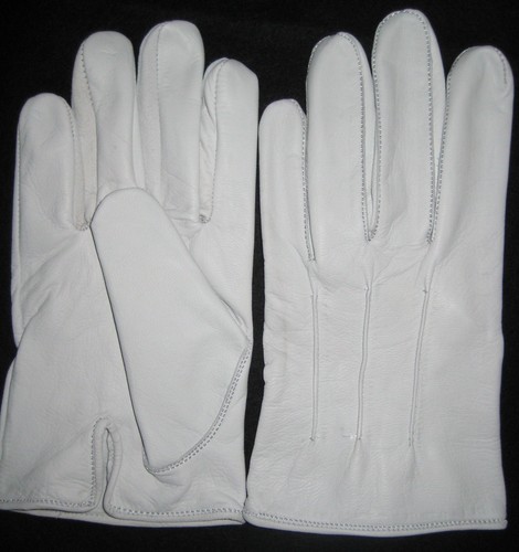 Men white leather dress - white,