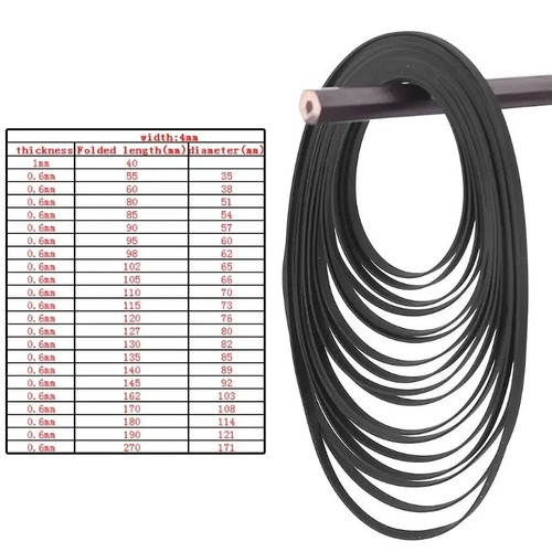 Turntable belt rubber - rubber, flat