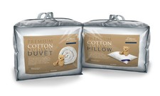 Junior Cot Bed Duvet & Pillow Bundle Premium Cotton, Quilt, Kids Toddler 120x150