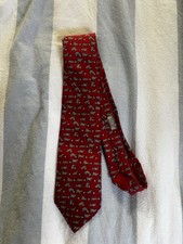 Vintage Hermes Silk Tie Red