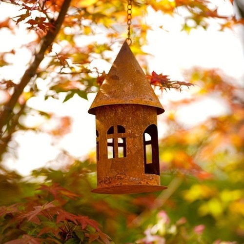 Iron garden bird - garden, house