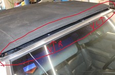 Closing strip Windshield top