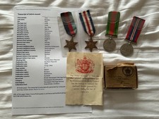 MEDAL GROUP WW2 ORIGINAL X 4