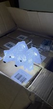 2x Acrylic Polar Bear Light-Up