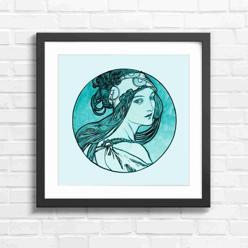 Art nouveau woman - woman, portrait