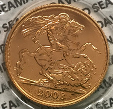2008 QEII FULL GOLD SOVEREIGN ROYAL MINT SEALED.