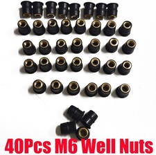 40Pcs M6 Rubber Well Nuts 6mm