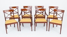 Set 8 Chippendale Dining Chairs Mahogany 1880
