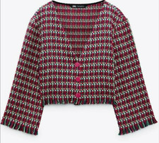 BNWT Zara Pink Textured Tweed