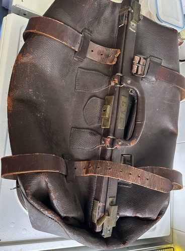 Antique leather gladstone - antique,