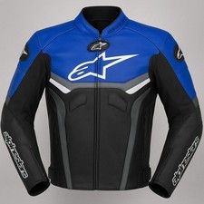 Alpinestars Faster Mens Motorbike Leather Motorcycle Motorbike Jacket By TriCore