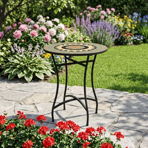 Outdoor mosaic bistro iron - iron, /