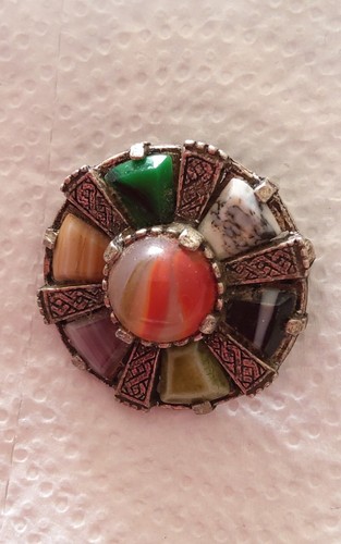 Vintage miracle brooch signed - brooch,