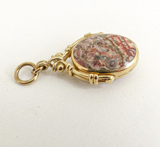 9ct Gold Jasper Fob Pendant