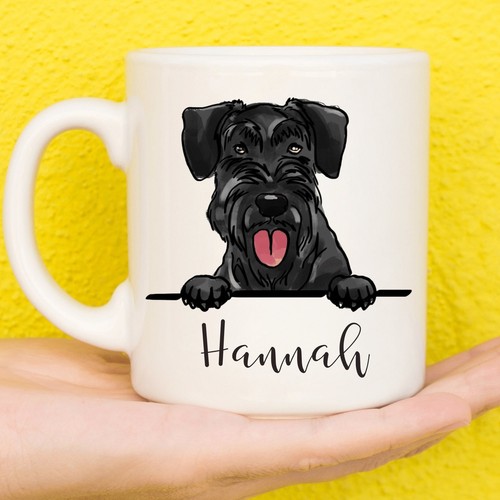 Personalised schnauzer mug - schnauzer,