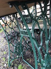 Restored Singer Base Table Support Renewed Vintage Sewing Machine Cast Iron Legs