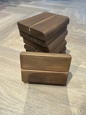 8 Wooden Table Place Name Holders Card/Perspex Wedding Christmas Party NEW