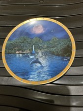 Moonlight Fantasy Collectors Plate Dolphins of The Sea