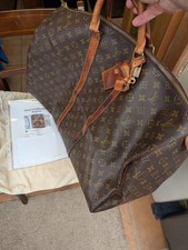 Super cool Genuine Louis Vuitton Keepall 50 mens large bag LV padlock key duffle