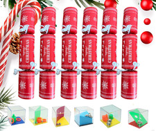 Christmas Crackers with Puzzle Cubes Deluxe Large Novelty Limited Edition x 6