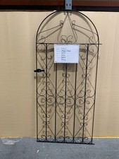 Wrought Iron Style Arched Top Metal Garden Gate 850mm Wide x 1830mm High