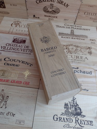 Wooden wine box crate with - wooden,