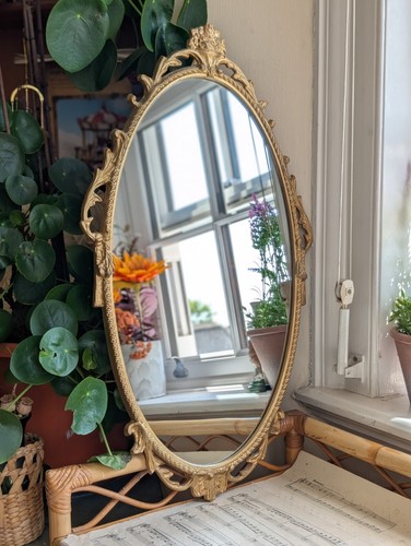 Vintage oval mirror - vintage, french
