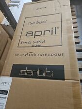 APRIL AP8660RCR IDENTITI MATRIX GLASS Panel WETROOM RETURN 300x2000 SHOWER BLACK