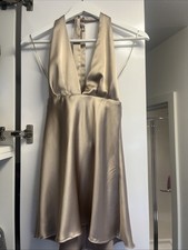 Zara Champagne Satin Backless