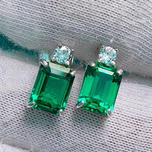 20ct emerald cut lab created - emerald,