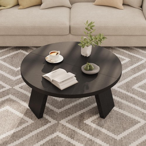 Round coffee table - coffee,