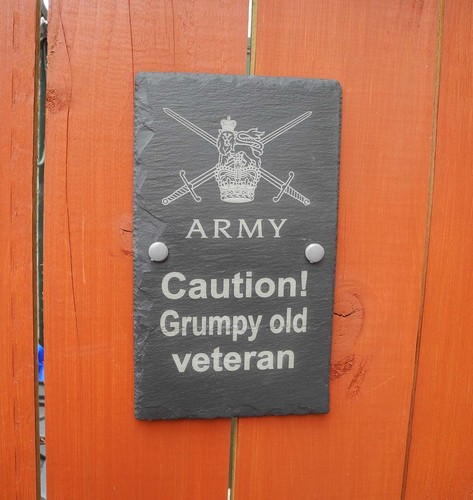 Slate plaque army soldier - slate, plaque,