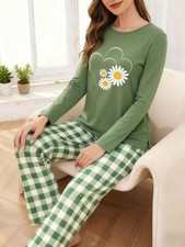 Women Casual Pajamas Set Long