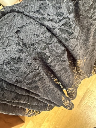 Black lace fabric - black, 60