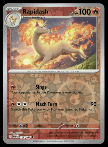 Rapidash 151 078 165 uncommon - 151, 078/165