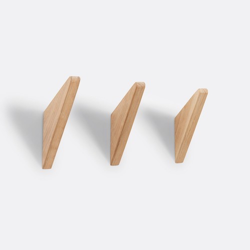Modern solid oak wooden - solid, wall